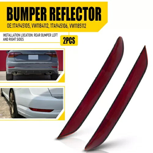 バンパーリフレクターセット 2019-2021 フォルクスワーゲン ジェッタ L+R リア 17A945106 17A945105 Bumper Reflector Set For 2019-2021 Volkswagen Jetta L+R Rear 17A945106 17A945105 【並行輸入品】