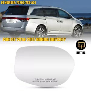リアビュー ヒーテッド ミラー ガラス 右助手席側 2014-2017 ホンダ オデッセイ用 Rear View Heated Mirror Glass Right Passenger Side for 2014-2017 Honda Odyssey 【並行輸入品】
