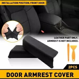 ブラックアームレストカバーレザー左フロントドアパネルホンダパイロット 2009-15 に適合 Black Armrest Cover Leather Left Front Door Panels Fit For Honda Pilot 2009-15 【並行輸入品】
