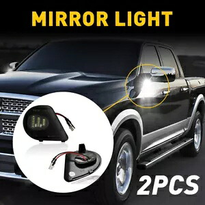 白色 LED ミラーサイドアンダー水たまりライト 10-19 ダッジラム 1500 2500 3500 4500 White LED Mirror Side Under Puddle Light 10-19 For Dodge RAM 1500 2500 3500 4500 【並行輸入品】