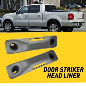 ペアグレーインナーカバートリムフィットフォード 2004-08 F150 アッパードアストライカーヘッドライナー A Pair Gray inner Cover Trim Fit Ford 2004-08 F150 Upper Door Striker Head Liner 【並行輸入品】