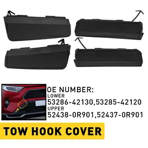 2019-2020 トヨタ RAV4 2x フロントバンパー牽引フックアイキャップカバー左 & 右 For 2019-2020 Toyota RAV4 2x Front Bumper Tow Hook Eye Cap Cover Left & Right 【並行輸入品】 34,320円