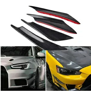 光沢のあるカーボンファイバー車のバンパーフィンカナードディフューザースプリッター価数スポイラーリップ Glossy Carbon Fiber Car Bumper Fin Canard Diffuser Splitter Valence Spoiler Lip 【並行輸入品】