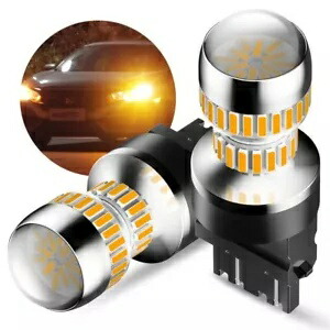 2 個アンバー 3157 54SMD LED テール/ブレーキライト 3156 ターンシグナルバックアップリバース電球 2Pcs Amber 3157 54SMD LED Tail/Brake Light 3156 Turn Signal Backup Reverse Bulbs 【並行輸入品】