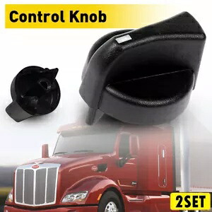 2 セット AC ヒーターコントロールノブピータービルトモデル 330 335 379 387 121-0001-000 に適合 2Set AC Heater Control Knobs Fits Peterbilt models 330 335 379 387 121-0001-000 【並行輸入品】