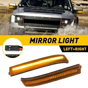 2 個アンバー LED レンズサイドミラーターンライトシグナルランプフォード 2009-2014 F150 2PCS Amber LED Lens Side Mirror Turn Light Signal Lamps For Ford 2009-2014 F150 【並行輸入品】