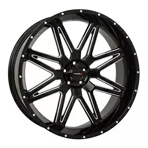 システム 3 ST7 ホイール - 24X9 5+4 (0mm) 5/4.5 - グロスブラック ミルド 24S3-7255 System 3 ST7 Wheel - 24X9 5+4 (0mm) 5/4.5 - Gloss Black Milled 24S3-7255 【並行輸入品】