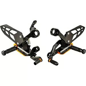 Gilles Tooling 調整可能なリアセット - KTM VCR38GT2-KT04 用ブラック Gilles Tooling Adjustable Rearset - Black for KTM VCR38GT2-KT04 【並行輸入品】