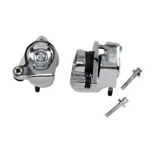 Drag Specialty フロント キャリパー - クローム - デュアル キット DS-325383 Drag Specialties Front Caliper - Chrome - Dual Kit DS-325383 【並行輸入品】
