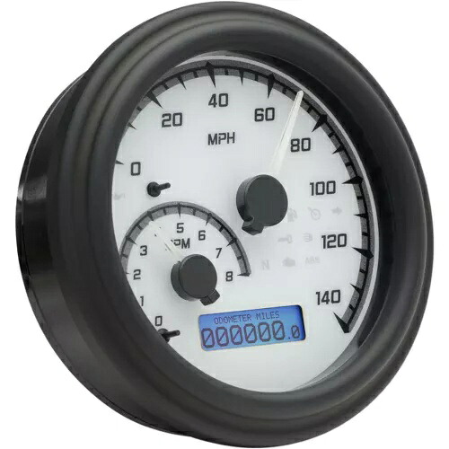 MXV シリーズ Fatbob アナログ/デジタル ゲージ システム - ホワイト/グレー/ブラック MVX-2004-WG-K MXV Series Fatbob Analog/Digital Gauge System - White/Gray/Black MVX-2004-WG-K 【並行輸入品】