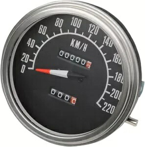 Drag Specialty FL スタイル 2:1 スピードメーター 68-84 KM/H フェイス #2210-0346 Drag Specialties FL-Style 2:1 Speedometers 68-84 KM/H Face #2210-0346 【並行輸入品】