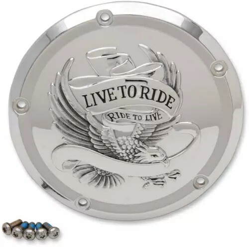 ドラッグスペシャリティーズ ライブトゥライド ダービーカバー クローム #1107-0554 Drag Specialties Live-To-Ride Derby Cover Chrome #1107-0554 【並行輸入品】