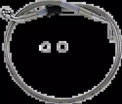 Drag Specialtys 拡張ステンレススチール フロント ブレーキ ライン キット 1741-5813 Drag Specialties Extended Stainless Steel Front Brake Line Kit 1741-5813 【並行輸入品】