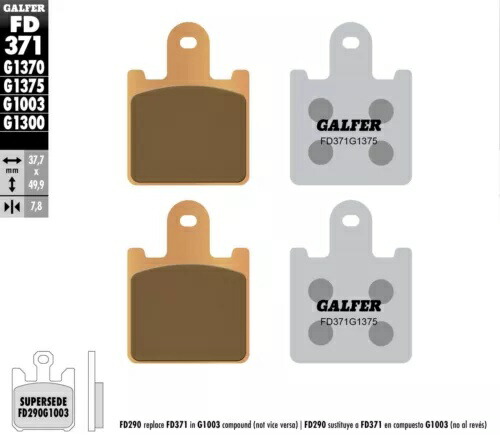 Galfer HH 焼結ブレーキパッド #FD371G1375 Galfer HH Sintered Brake Pads #FD371G1375 【並行輸入品】