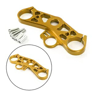 下降トリプルツリーフロントエンドアッパートップクランプヤマハ YZF R6 08-09 ゴールド SA Lowering Triple Tree Front End Upper Top Clamp For Yamaha YZF R6 08-09 Gold SA 【並行輸入品】