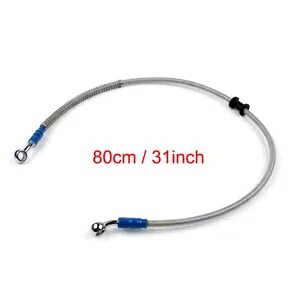 80cm/31インチ M10 ブレーキオイルホースライン バンジョーフィッティング ステンレススチールエンド SA 80cm/31\
