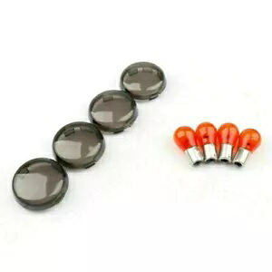 4x ターン ライト レンズ カバー & バルブ XL 883 1200 48 Dyna Softail Sportster に適合 4x Turn Light Lens Cover & Bulbs Fits XL 883 1200 48 Dyna Softail Sportster 【並行輸入品】