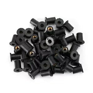 M4 ラバーウェルナット フェアリング&スクリーン固定用ウェルナット 50個入り - 8mm穴 S2 M4 Rubber Well Nuts Wellnut for Fairing & Screen Fixing Pack of 50 - 8mm Hole S2 【並行輸入品】