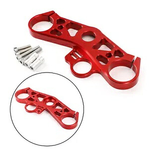 ヤマハ YZF R6 2008-2016 レッド ZF 用トリプルツリーフロントエンドアッパークランプを下げる Lowering Triple Tree Front End Upper Clamp for YAMAHA YZF R6 2008-2016 Red ZF 【並行輸入品】