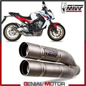 Mivv 排気マフラー ダブルガン チタン kat ホンダ CB 650 F 2014 - 2016 Mivv Exhaust Muffler Double Gun Titanium kat for HONDA CB 650 F 2014 - 2016 【並行輸入品】