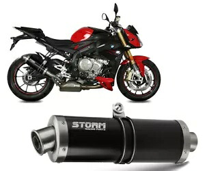 Exhaust Storm by Mivv マフラー オーバル Nero スチール BMW S 1000 R 2017 - 2020用 Exhaust Storm by Mivv Muffler Oval Nero Steel for Bmw S 1000 R 2017 - 2020 【並行輸入品】|カスタムパーツ WORLD倉庫