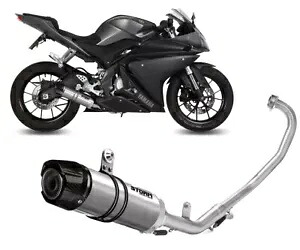 フルシステムエキゾーストストーム GP ST.STEEL カーボンキャップ ヤマハ YZF R125 2014 - 2018用 Full System Exhaust Storm GP ST.STEEL carbon cap for YAMAHA YZF R125 2014 - 2018 【並行輸入品】|カスタムパーツ WORLD倉庫