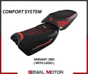 シートサドルカバー サフィコンフシス レッド RD+ロゴ T.I.ドゥカティ ムルティストラーダ V4 2022-2023 Seat saddle cover Safi comf sys Red RD+logo T.I. Ducati Multistrada V4 2022-2023 【並行輸入品】｜カスタムパーツ WORLD倉庫