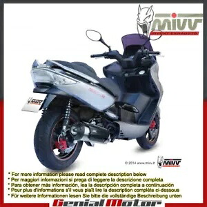 Mivv は Kymco Xciting 300 2007 - 2014 用の完全な排気アーバン スチールを承認しました Mivv Approved Complete Exhaust Urban Steel for Kymco Xciting 300 2007 - 2014 【並行輸入品】