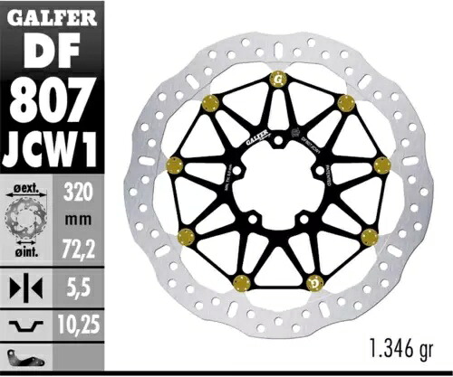 Galfer フロント ブレーキ ディスク WAVE FLOATECH Racing 320X5.5MM DUCATI MONSTER 821 2014 Galfer Front Brake Disc WAVE FLOATECH RACING 320X5.5MM DUCATI MONSTER 821 2014 【並行輸入品】|カスタムパーツ WORLD倉庫