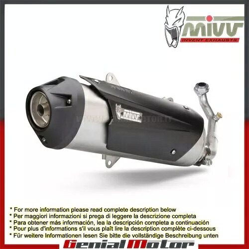 Mivv 承認コンプリートエキゾーストアーバンスチール Kymco People S 125 2008 - 2009 用 Mivv Approved Complete Exhaust Urban Steel for Kymco People S 125 2008 - 2009 【並行輸入品】