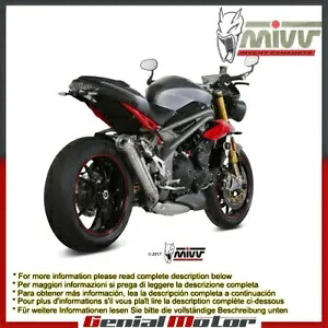 Mivv 排気マフラー ジブリ スチール ロー トライアンフ スピード トリプル 2016 - 2018用 Mivv Exhaust Muffler Ghibli Steel Low for Triumph Speed Triple 2016 - 2018 【並行輸入品】