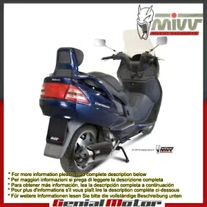 Mivv 承認完全エキゾースト アーバン スチール スズキ バーグマン 400 1999 - 2002 用 Mivv Approved Complete Exhaust Urban Steel for Suzuki Burgman 400 1999 - 2002 【並行輸入品】