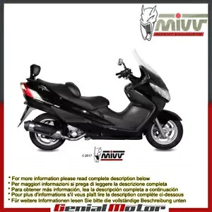 Mivv 承認完全エキゾースト アーバン スチール スズキ バーグマン 400 2003 - 2006 用 Mivv Approved Complete Exhaust Urban Steel for Suzuki Burgman 400 2003 - 2006 【並行輸入品】