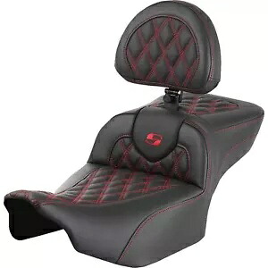 Roadsofa? エクステンデッドリーチシート 格子/レッドステッチ FLTR/FLHX '23-'24 823-07-184B4 Roadsofa? Extended Reach Seat Lattice/Red Stitch FLTR/FLHX '23-'24 823-07-184B4 【並行輸入品】