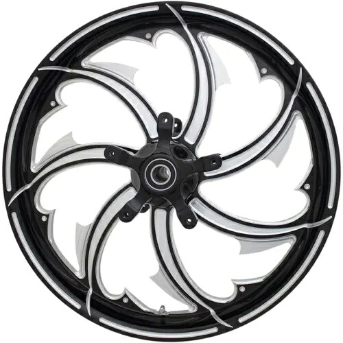リアホイール - フューリー - シングルディスク/ABS - ブラックカット - 18インチx5.50インチ - FL FRY-185-BC-ABST Rear Wheel - Fury - Single Disc/ABS - Black Cut - 18\