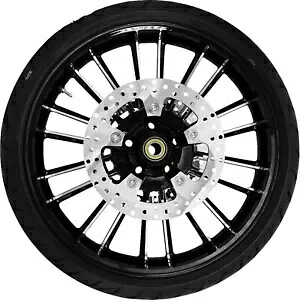 Atlantic フロント ホイール - ブラック カット (21 インチ) | ローター (11.8 インチ) PKG-ATL213BC-ABST Atlantic Front Wheel - Black Cut (21") | Rotors (11.8") PKG-ATL213BC-ABST 【並行輸入品】｜カスタムパーツ WORLD倉庫