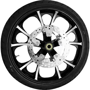 Largo フロント ホイール - ブラック カット (21 インチ) | ローター (11.8 インチ) PKG-LGO213BC-ABST Largo Front Wheel - Black Cut (21") | Rotors (11.8") PKG-LGO213BC-ABST 【並行輸入品】|カスタムパーツ WORLD倉庫