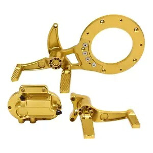 Hawg ホルター ミッド コントロール - ゴールド - ローレットペグ - '21-'23 FLH MCK-FH21GS-FK Hawg Halter Mid Controls - Gold - Knurled Pegs - '21-'23 FLH MCK-FH21GS-FK 【並行輸入品】