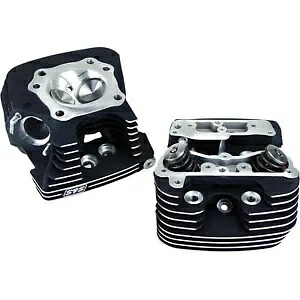 S&S サイクル シリンダー ヘッド 79CC - ツインカム用ブラック 90-1293 S&S Cycle Cylinder Heads 79CC - Black for Twin Cam 90-1293 【並行輸入品】