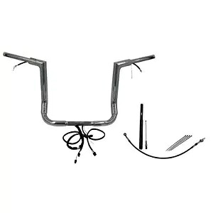 Fat Baggers ハンドルバー キット - フラット トップ - 14 インチ - クロム 612014 Fat Baggers Handlebar Kit - Flat Top - 14\