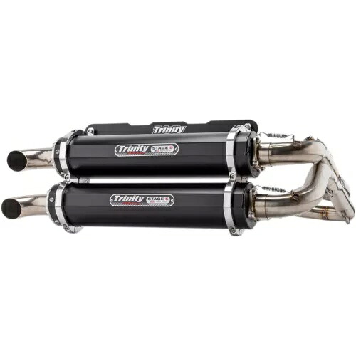 Trinity Racing エキゾースト - ブラック - デュアル TR-4166D-BK Trinity Racing Exhaust - Black - Dual TR-4166D-BK 【並行輸入品】