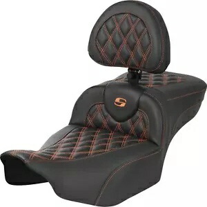 Roadsofa? エクステンデッド リーチ シート - オレンジ ステッチ - FLTR/FLHX '23-'24 823-07-207B3 Roadsofa? Extended Reach Seat - Orange Stitch - FLTR/FLHX '23-'24 823-07-207B3 【並行輸入品】