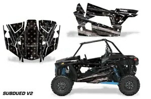 UTV グラフィックキット ステッカー デカール ポラリス RZR ターボ S 2 ドア 19-23 落ち着いた V2 用 UTV Graphics kit Sticker Decal for Polaris RZR Turbo S 2-Door 19-23 Subdued V2 【並行輸入品】