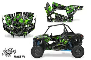 UTV グラフィックス キット ステッカー デカール ポラリス RZR ターボ S 2 ドア 19-23 TuneIn GRN 用 UTV Graphics kit Sticker Decal for Polaris RZR Turbo S 2-Door 19-23 TuneIn GRN 【並行輸入品】