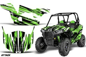 SxS グラフィックス デカール ステッカー ラップ ポラリス RZR S 900 2015-2019 アタックグリーン用 SxS Graphics Decal Sticker Wrap For Polaris RZR S 900 2015-2019 ATTACK GREEN 【並行輸入品】