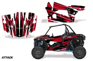 UTV グラフィックキット ステッカー デカール ポラリス RZR ターボ S 2ドア 19-23 アタックレッド用 UTV Graphics kit Sticker Decal for Polaris RZR Turbo S 2-Door 19-23 Attack Red 【並行輸入品】