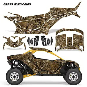 UTV グラフィック デカール ステッカー Can-Am Maverick R 2DR 2024-25 GRASSWING CAMO 用 UTV Graphics Decals Stickers for Can-Am Maverick R 2DR 2024-25 GRASSWING CAMO 【並行輸入品】