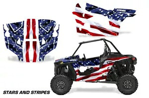 UTV グラフィックス キット ステッカー デカール ポラリス RZR ターボ S 2 ドア 19-23 スターストライプ用 UTV Graphics kit Sticker Decal for Polaris RZR Turbo S 2-Door 19-23 StarsStripe 【並行輸入品】