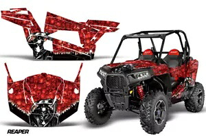 SxS グラフィックス デカール ステッカー ラップ ポラリス RZR S 900 2015-2019 リーパー レッド用 SxS Graphics Decal Sticker Wrap For Polaris RZR S 900 2015-2019 REAPER RED 【並行輸入品】｜カスタムパーツ WORLD倉庫
