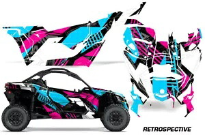 UTV グラフィック デカール ステッカー Can-Am Maverick X3 XDS XRS 2DR 16-23 RETRO TLPK 用 UTV Graphics Decals Stickers for Can-Am Maverick X3 XDS XRS 2DR 16-23 RETRO TLPK 【並行輸入品】